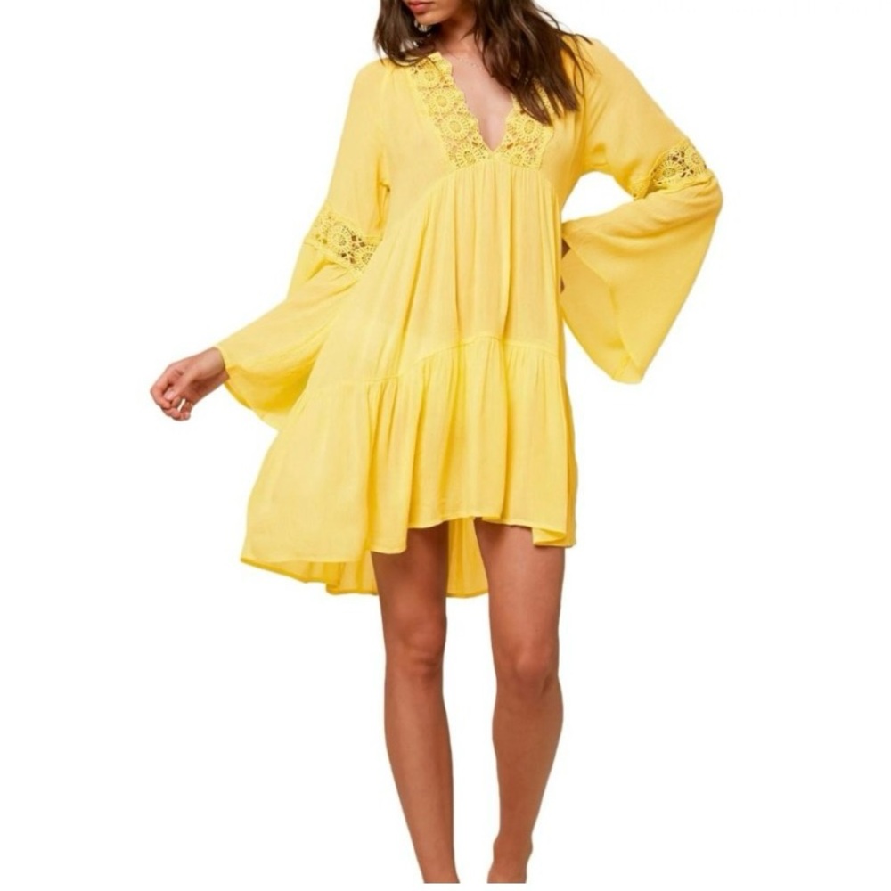 O'Neill Saltwater Solids Bell Sleeve Beach Dress